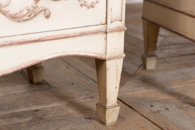 close up of bedside table leg
